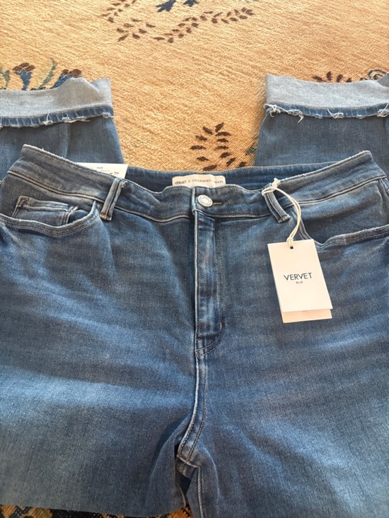Vervet X Charming &Main Denim - Vervet Patti Mid-Rise Boyfriend Fit, Cuffed, NWT, Size 18W.
